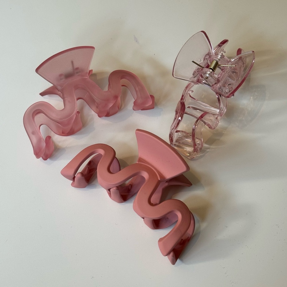 Pink Claw Clip Set